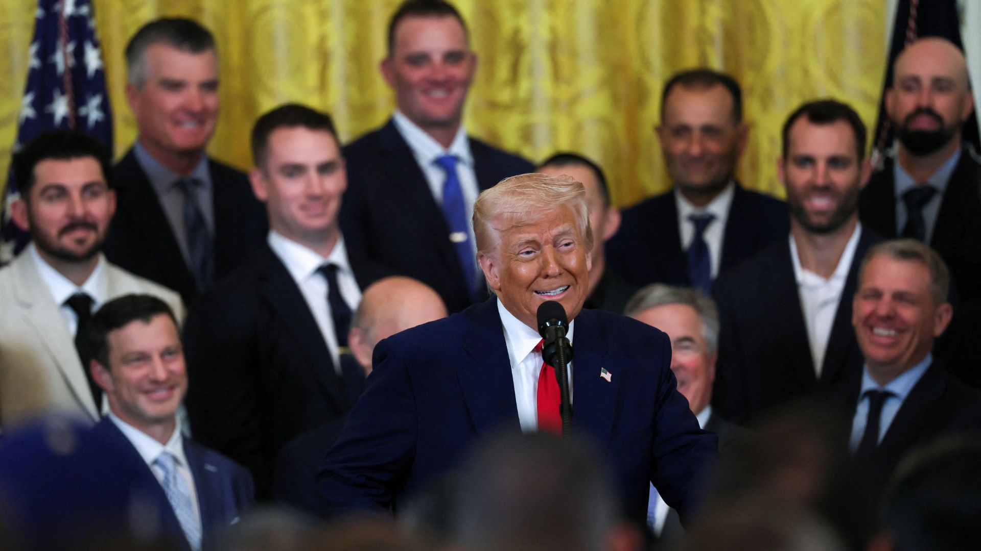 L.A. Dodgers Erupt in Laughter as Donald Trump Calls Out Dem Senators to Their Faces [WATCH]