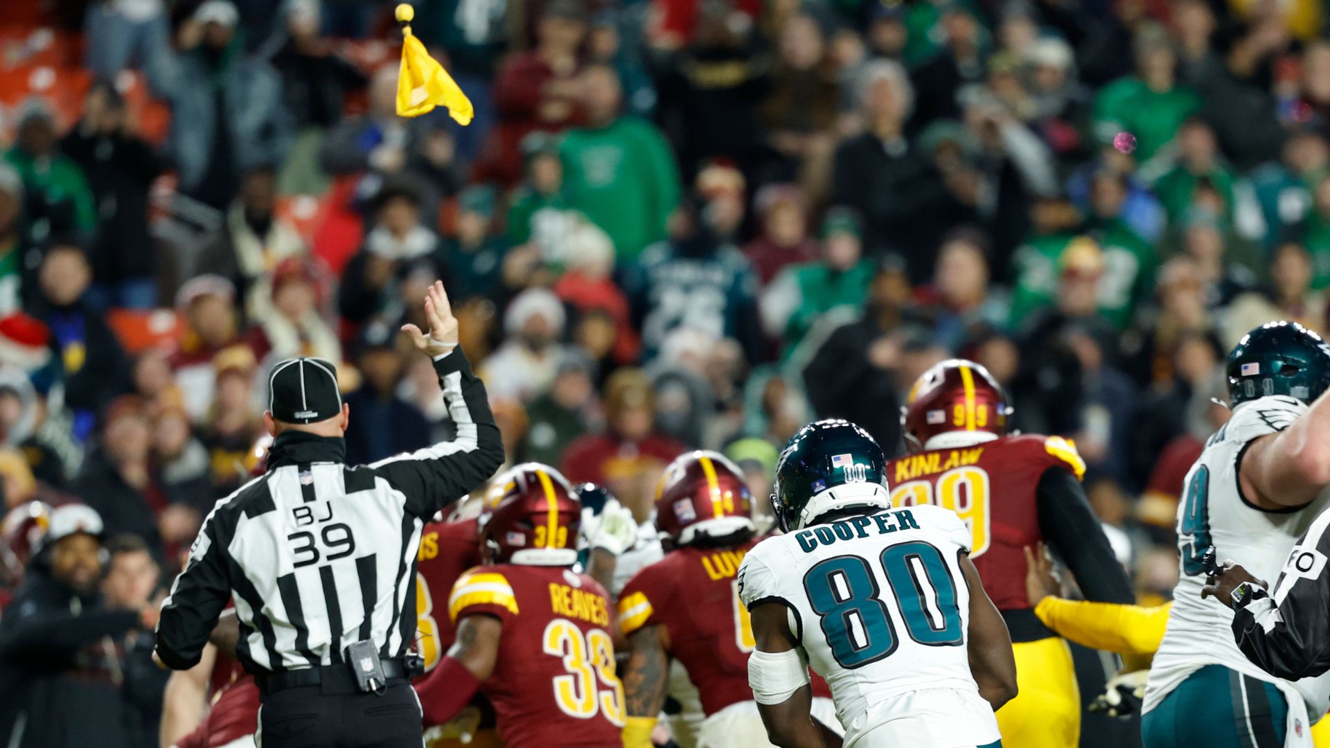 Late-Game Brawl Leads to 3 Ejections as Eagles Defeat Commanders, Clinch NFC East [WATCH]